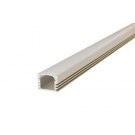 1M Surface Mounted Aluminium Profile for Strips, Frosted cover included, suitable for 8mm/10mm width IP33/IP65 Strip, 16(W)x12(D)mm